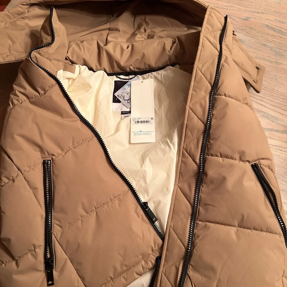Roxy hooded beige short puffer - Picture 3 of 6